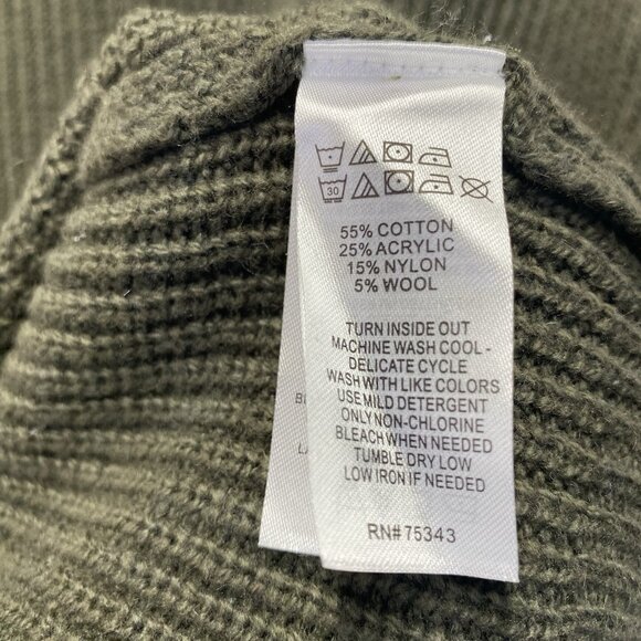 Ruby Moon Ribbed Knit Cut-Out Sleeves & Neck Pullover Sweater Women Small Green - Picture 7 of 14